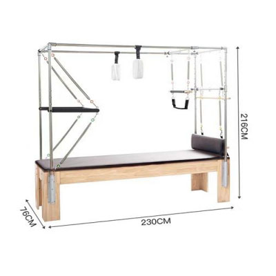 Thai Oak Cadillac Pilates Reformer with 304 Stainless Steel Tower