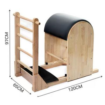 Thai Oak Standard-Size Pilates Reformer with Adjustable Resistance - Home Advanced & Small Commercia